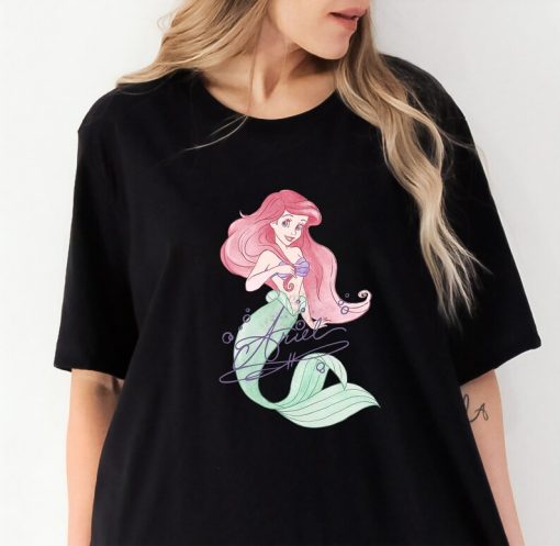 Disney The Little Mermaid Ariel Signed Portrait T-Shirt