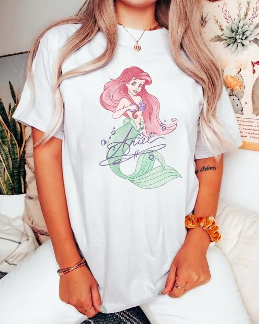 Disney The Little Mermaid Ariel Signed Portrait T-Shirt