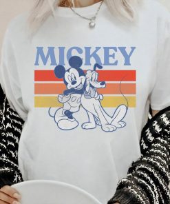 Disney Mickey And Friends Mickey And Pluto Retro Line T-Shirt