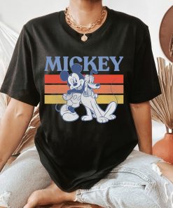 Disney Mickey And Friends Mickey And Pluto Retro Line T-Shirt