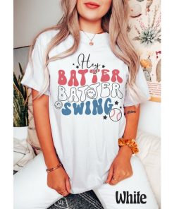 Comfort Colors® Hey Batter Batter Swing, Retro Baseball Shirt