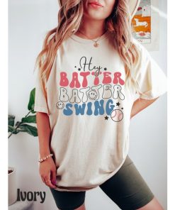 Comfort Colors® Hey Batter Batter Swing, Retro Baseball Shirt