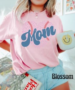 Comfort Colors® Baseball Mom Shirt, Pink Leopard Print Shirt