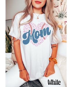 Comfort Colors® Baseball Mom Shirt, Pink Leopard Print Shirt