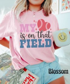 Comfort Colors® My Heart Is On The Field, Womens Baseball Shirt