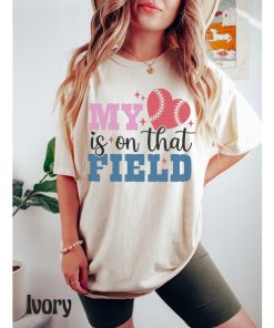 Comfort Colors® My Heart Is On The Field, Womens Baseball Shirt