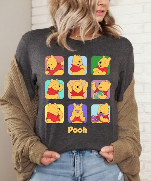 Disney Winnie The Pooh Portrait Moods Retro 90s Shirt, Pooh Tee