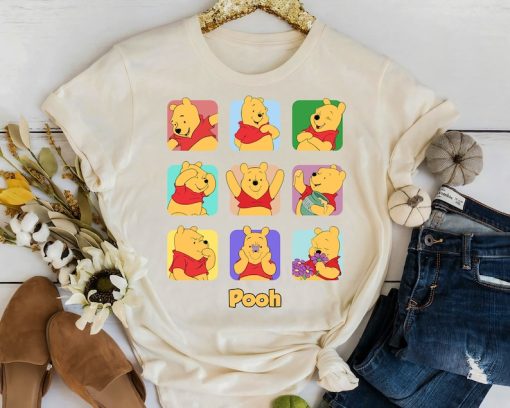 Disney Winnie The Pooh Portrait Moods Retro 90s Shirt, Pooh Tee