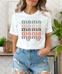 Retro Mama Shirt, Leopard Mama Shirt, Motherhood Shirt