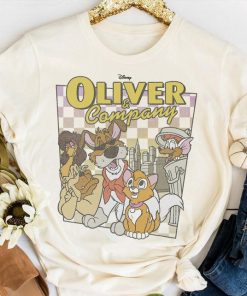 Disney Oliver & Company Checkerboard Poster T-Shirt