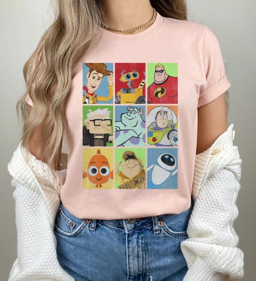 Disney Pixar Epic Boxed Up Line Up Character Shirt