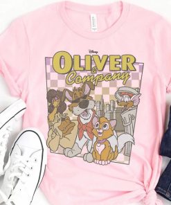 Disney Oliver & Company Checkerboard Poster T-Shirt