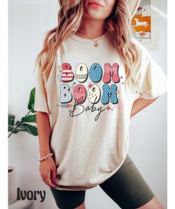 Comfort Colors® Boom Boom Baby Shirt, Retro 4th Of July Shirt