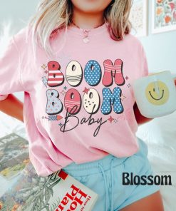 Comfort Colors® Boom Boom Baby Shirt, Retro 4th Of July Shirt