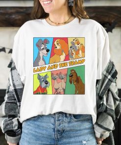 Disney Lady and The Tramp Retro 90s Group Characters T-Shirt, Jock