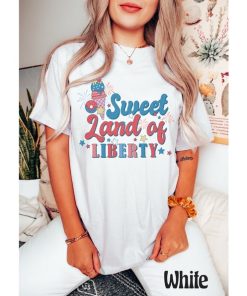 Comfort Colors® Sweet Land Of Liberty, Peace 4th Of July Shirt