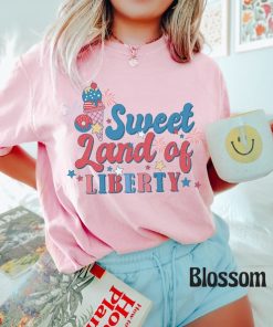 Comfort Colors® Sweet Land Of Liberty, Peace 4th Of July Shirt