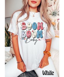 Comfort Colors® Boom Boom Baby Shirt, Retro 4th Of July Shirt