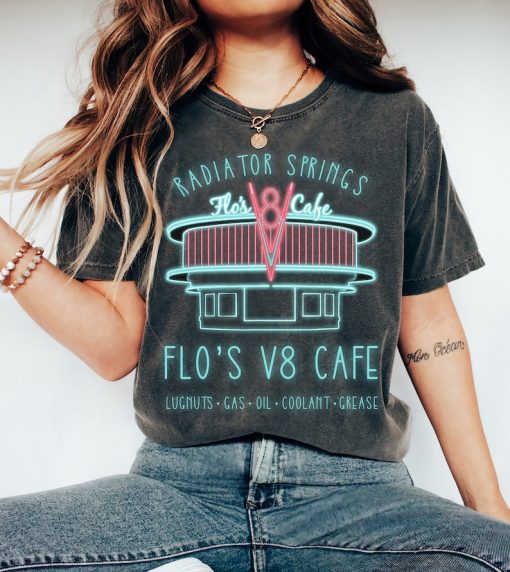 Disney Pixar Cars Flo's V8 Cafe Poster Graphic T-Shirt