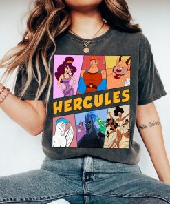 Disney Hercules Retro 90s Group Characters T-Shirt, Hercules, Megara