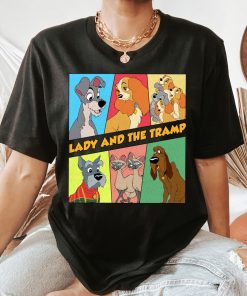 Disney Lady and The Tramp Retro 90s Group Characters T-Shirt, Jock