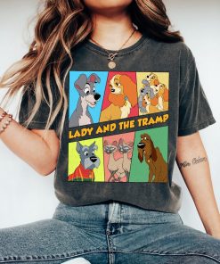 Disney Lady and The Tramp Retro 90s Group Characters T-Shirt, Jock