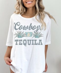 Cowboys And Tequila Vintage Vibe Graphic Tee