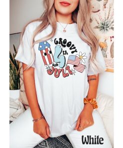 Comfort Colors® Retro Groovy 4th of July Shirt, 4th of July Tee