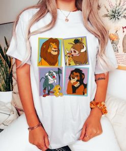 Vintage Disney The Lion King Characters Boxes T-Shirt, Mufasa, Scar