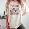 I'm Here For The Snacks and Freedom, Watercolor 4th of July Shirt