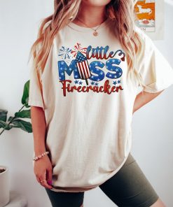 Little Miss Firecracker Shirt, 4th of July Shirt, Patriotic Shirt