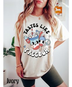 Comfort Colors® Tastes Like Freedom Shirt, Groovy 4th of July Tee