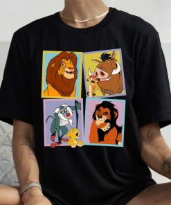 Vintage Disney The Lion King Characters Boxes T-Shirt, Mufasa, Scar