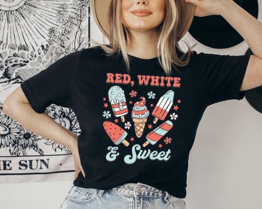 Red White and Sweet Shirt, Memorial Day Gift