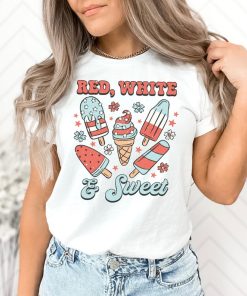 Red White and Sweet Shirt, Memorial Day Gift