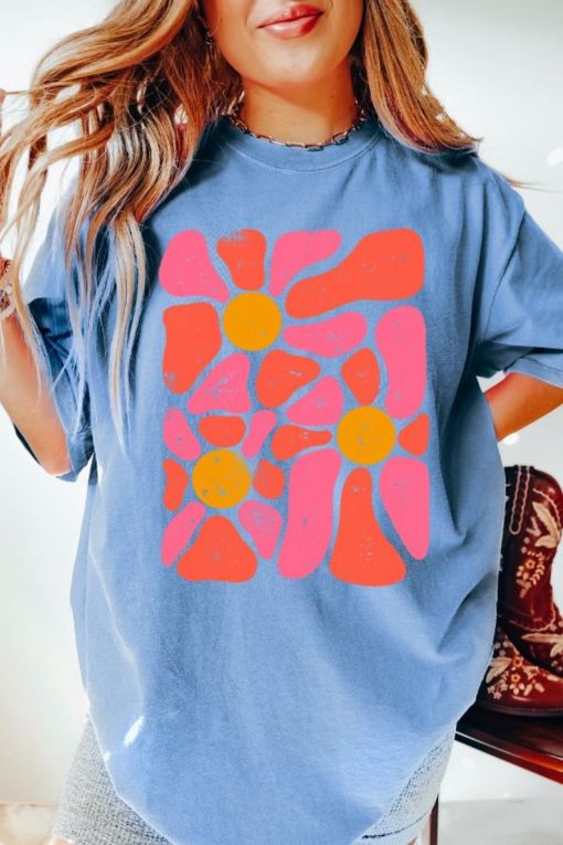 Comfort Colors® Boho Floral Shirt, Flower Power shirt, Flower Shirt