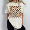 Comfort Colors Retro Checkers Smiley Faces And Butterflies Graphic Tee