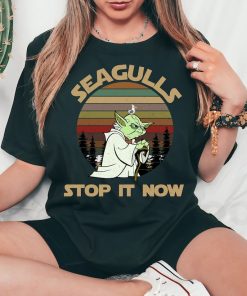 Star Wars The Mandalorian Yoda Seagulls Stop It Now Vintage Shirt