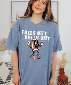 Retro Fall Comfort Colors Shirt, Falls Out Balls Out Football Shirt