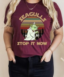 Star Wars The Mandalorian Yoda Seagulls Stop It Now Vintage Shirt