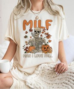 Comfort Colors® Milf I love You Fall Shirt, Fall Skeleton shirt