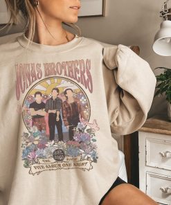 Retro Jonas Brothers Five Album One Night Est 2005 The Tour Sweatshirt