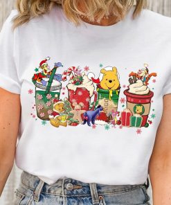 Disney Winnie The Pooh Christmas Coffee Latte Drink Cup Shirt