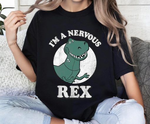 Disney Pixar Toy Story I'm A Nervous Rex Dinosaur T-Shirt