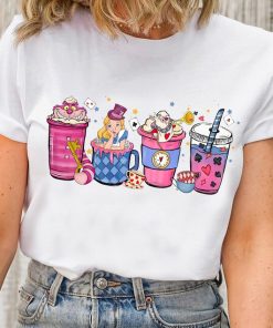 Disney Alice In Wonderland Coffee Cup Drinks Shirt