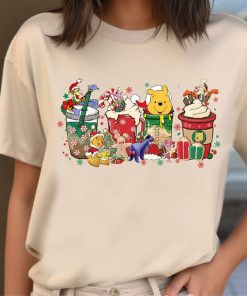 Disney Winnie The Pooh Christmas Coffee Latte Drink Cup Shirt