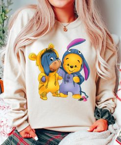 Disney Winnie The Pooh Cute Pooh and Eeyore Cosplay Best Friends Shirt