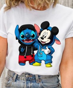 Disney Cute Mickey and Stitch Cosplay Best Friends Shirt