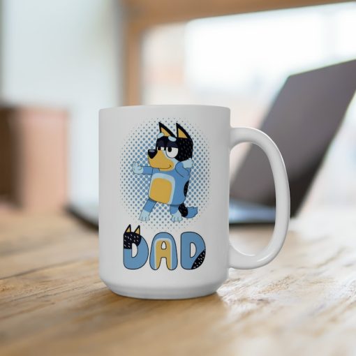 Bandit Heeler Ceremic Mug 15 oz, Bluey Mug, Bluey Dad Coffee Cup