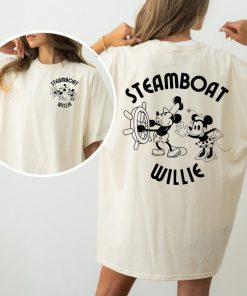 Steamboat Willie Shirt, Double Sided Steamboat Willie Shirt